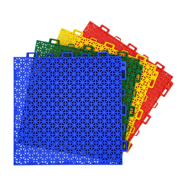 Manufacturers best price easy to clean colorful PP interlocking garage floating workshop floor tiles