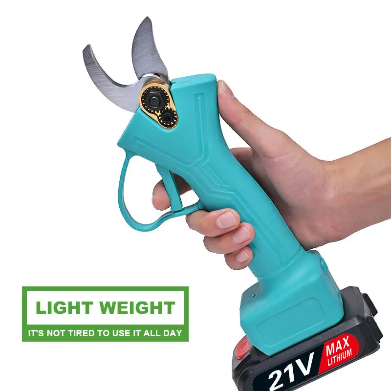 21V 2000mAh Li-Ion Battery-Powered Cordless Electric Garden Pruners 2000mAh Cordless Scissors Secateurs Pruning Scissors Toolkit