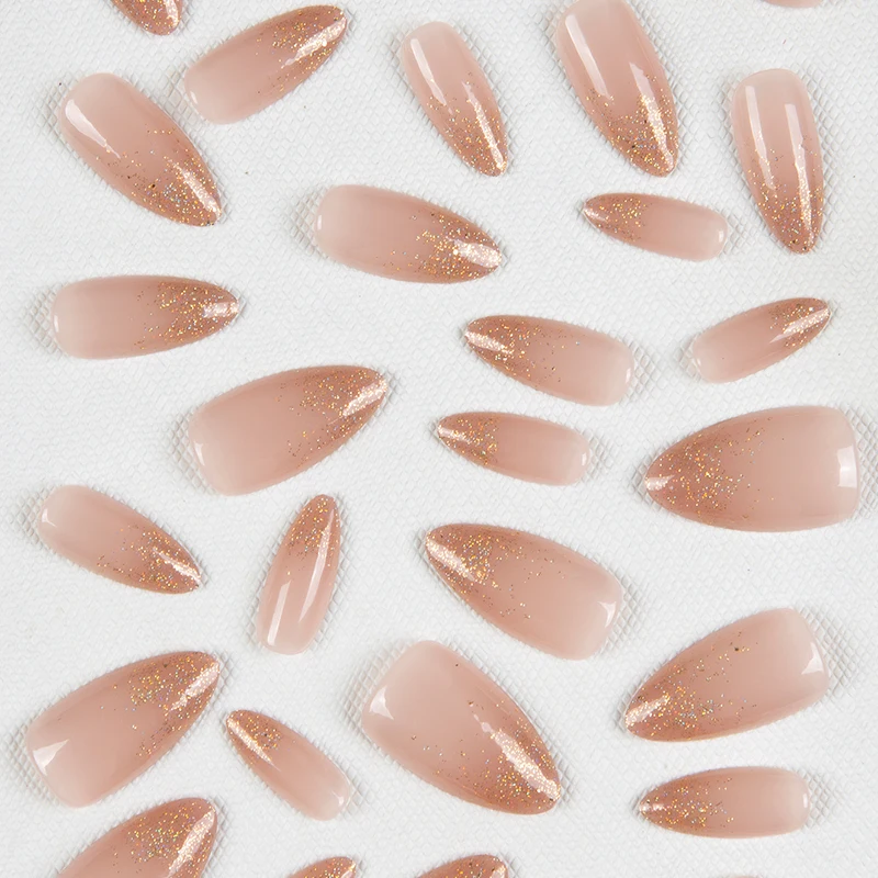 Top Trending Nail Supplier Wholesale Price INS Designed Full Cover Oval Fingernails Faux Ongles Press on Nails