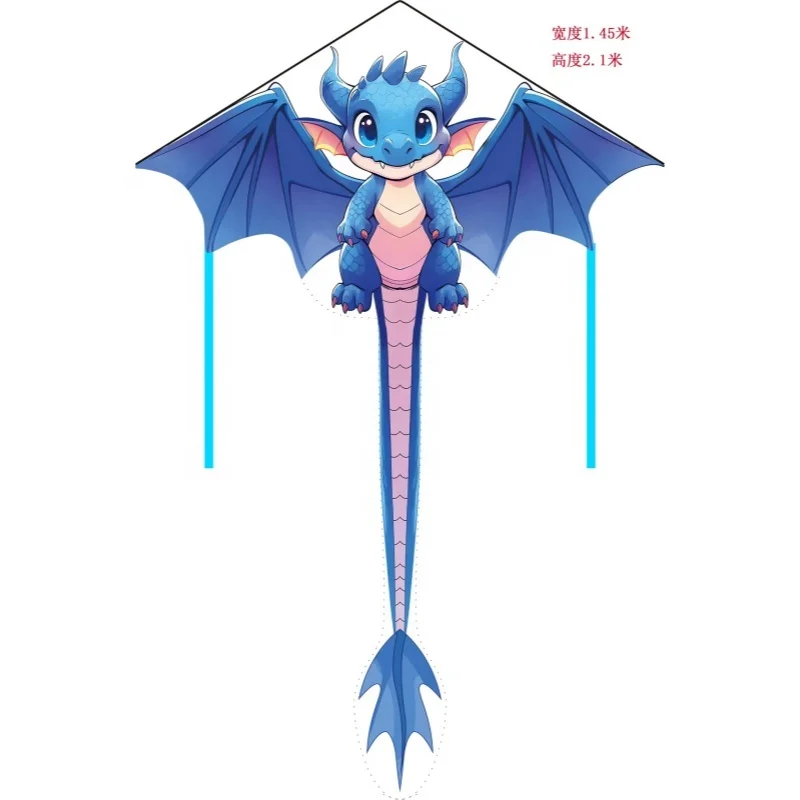 Оптовая продажа, китайские воздушные змеи с мультяшным драконом weifang, летающие для детей