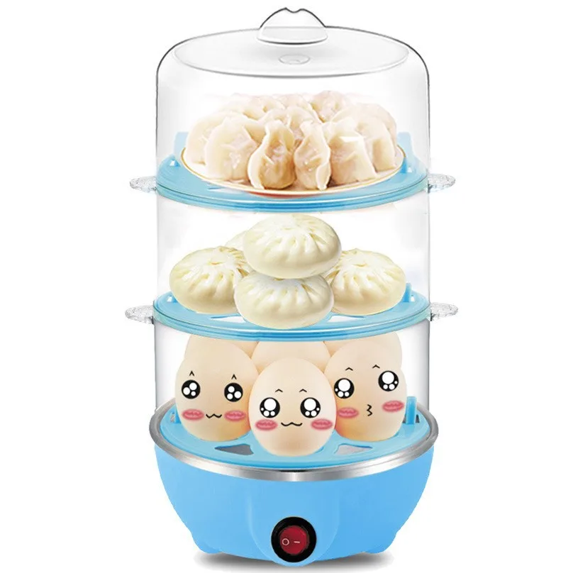 2024 Hot Selling Multi-Functional Egg Steamer Boiler Stainless Steel Egg Cokker Mini Anti-Dry Burning Egg Poacher