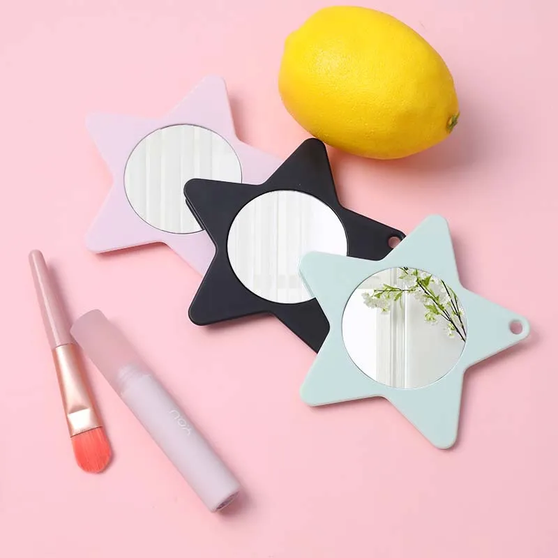 MU New Five pointed Star Makeup Mirror Portable Small Star Cute Beauty Mirror Plastic Hanging Mirror