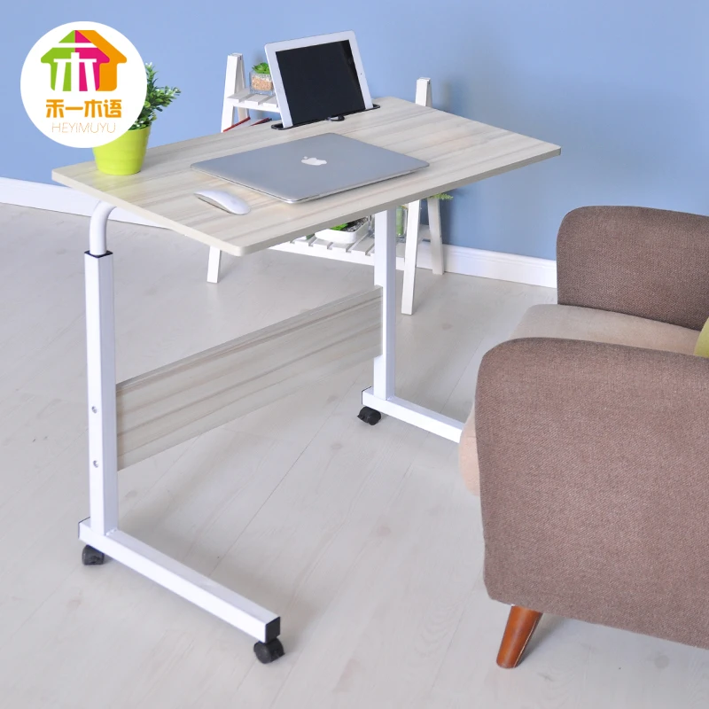 Computer Table Wheels Adjustable study tables School Furniture Computer Desk Commercial Furniture Wooden