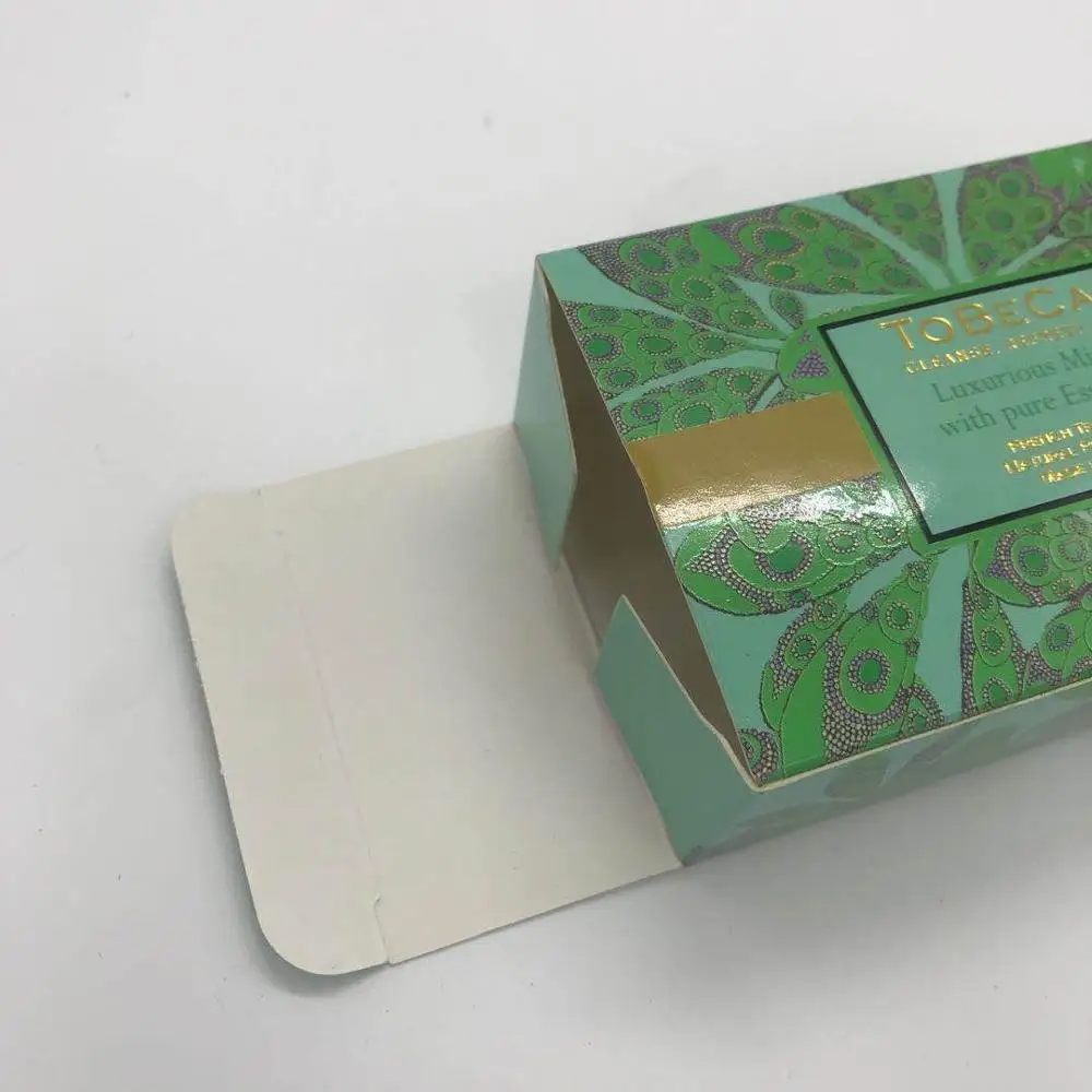 Shanghai factory recycled custom folding soap paper box for handmade soap packaging