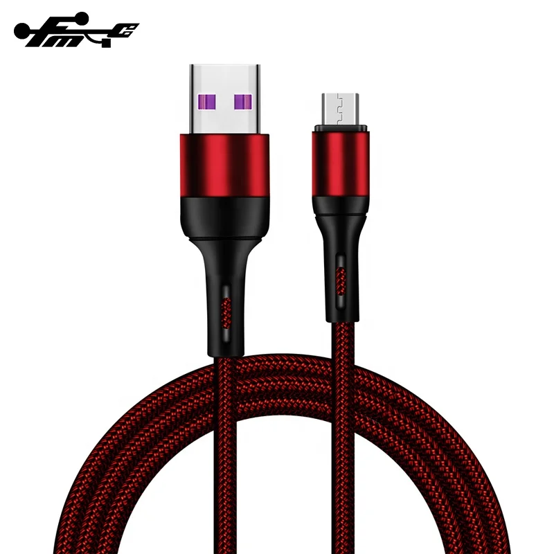high quality Wholesale braided metal fast charging usb cable 2.4A micro usb cable