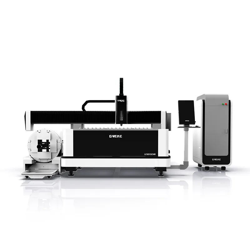 Gweike fiber metal dual use pipe plate stainless steel carbon steel laser cutting machine