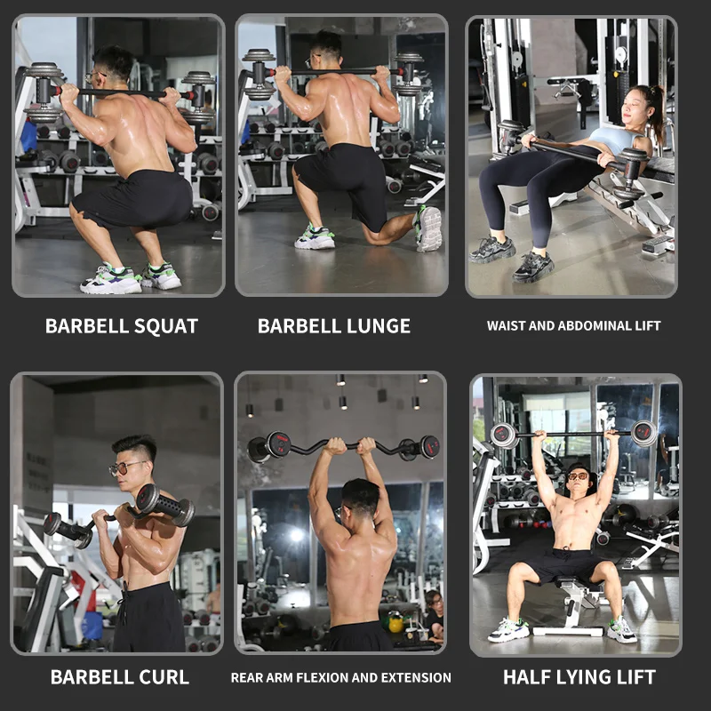 Hot Sale Straight Rod Barbell Converter Adjustable Kettlebell Dumbbell Clip Dumbbell Grip Fitness Accessories Grip