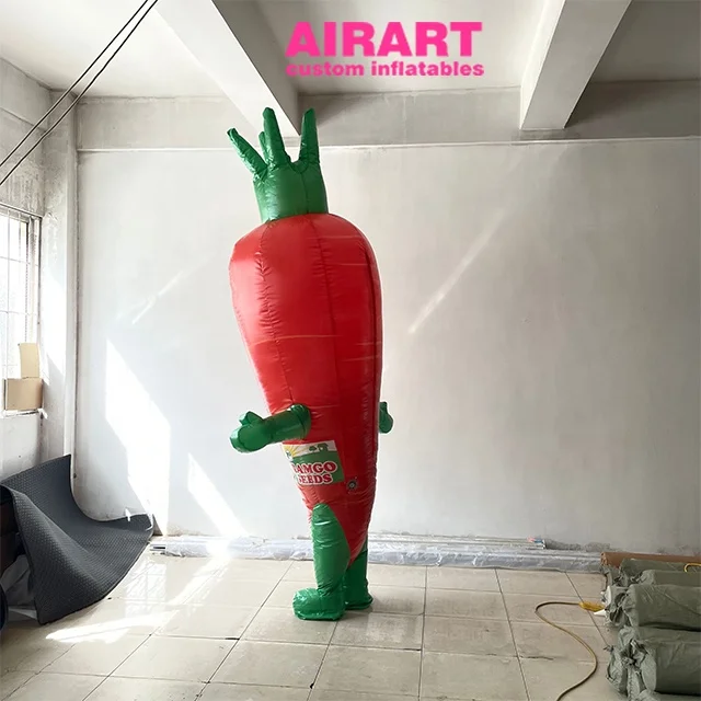 Cartoon Character Inflatable Carrot Costume For Parade Event
