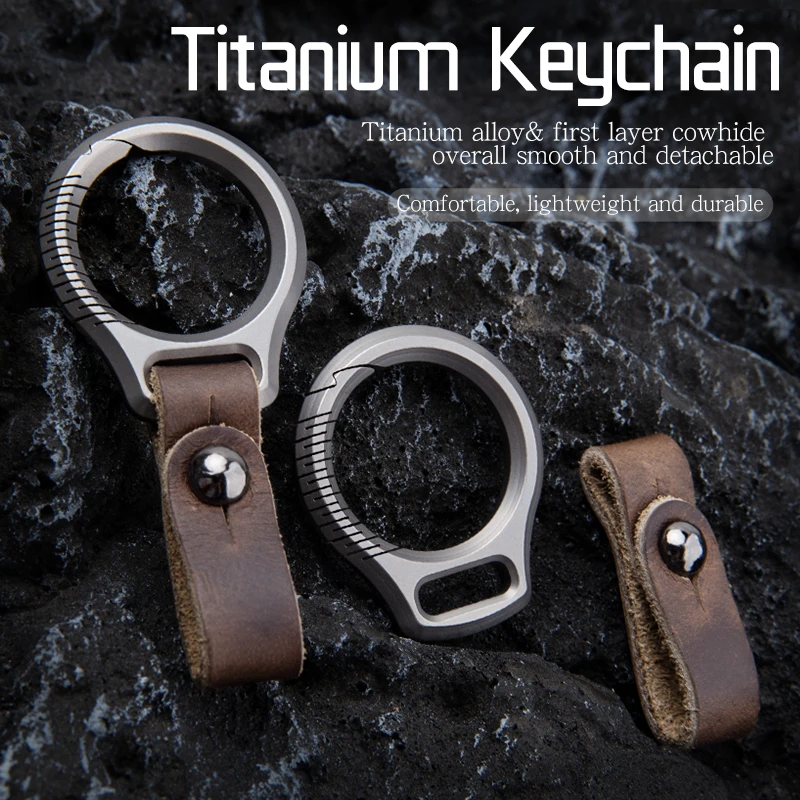 High-Quality  Titanium Key Chain Luxury Men Keychain Custom Lettering Ultra Lightweight EDC for Key Rings Holder Jewelry