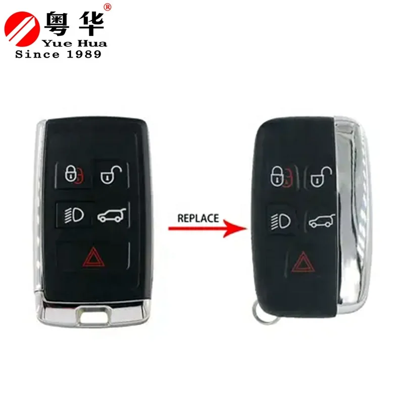 5 Buttons Remote Car Smart Key Case Shell Cover Fob For Land Rover Discovery 4 Freelander Range Rover Sport auto parts