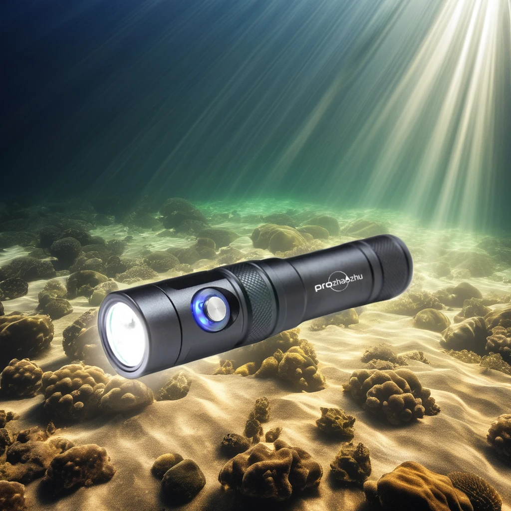 100M Underwater Flashlight Handheld Diving Light SST20 21700 Type-c Rechargeable IP68 Waterproof Compact 1200 Lumen