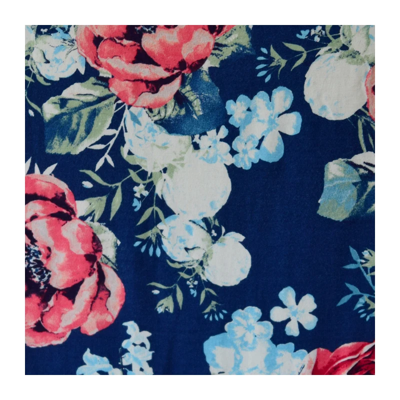  95% RAYON 5% SPANDEX RING - SPUN SINGLE JERSEY FABRIC CHINA SUPPLY NEW DESIGN PRINTED KNIT SOFT FOR WOMEN