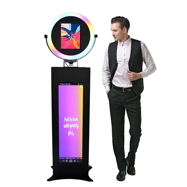 Ipad Photo Booth Ipad Shell Selfie Portable 12.9 Roamer Photo Booth For Ipad Stand Machine Kiosk With Lcd Screen Photo Booth