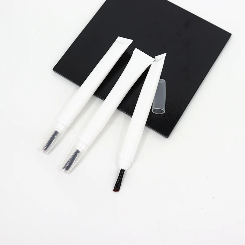 Eco-friendly Plastic Cosmetic Lip Gloss Squeeze Tube With Applicator Brush 5ml 10ml 12ml 15ml Eye Cream Nail Polish Soft Tube