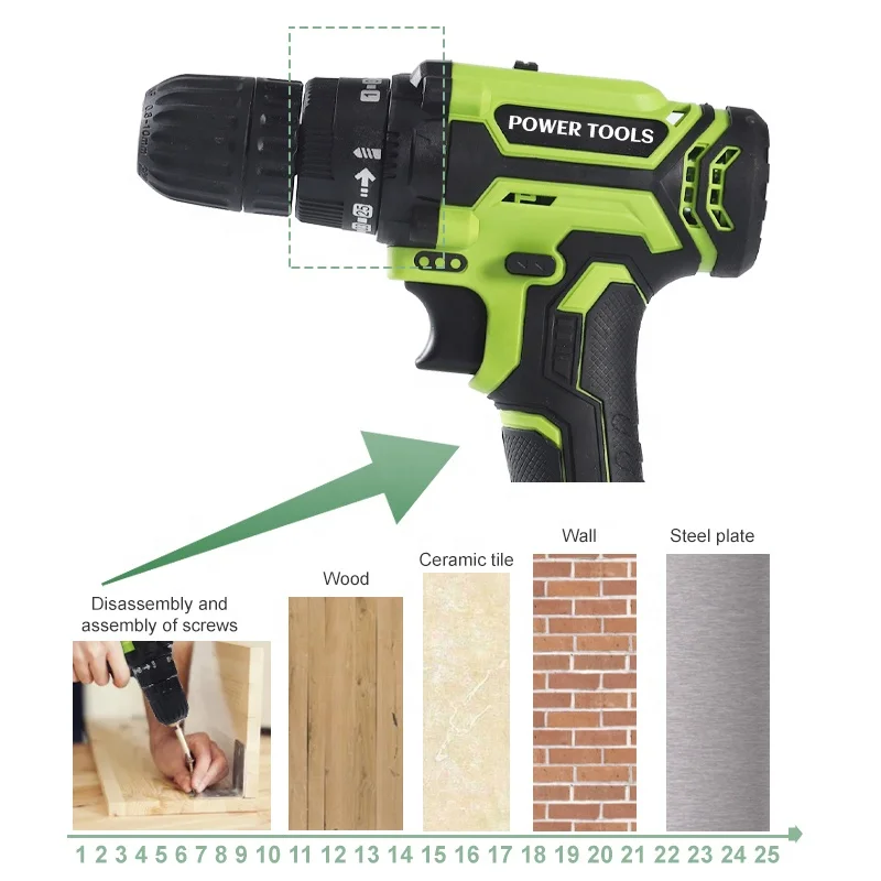 Multifunction Power Drills Impact Drill Set Professional Screwdriver Mini Drill With Plastic Case