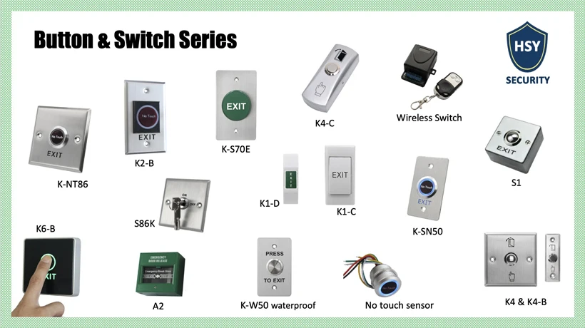 Popular Selling Zinc Alloy Access Control Push Button Door Release Exit Button