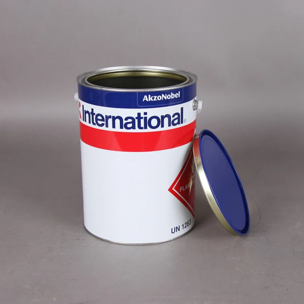 Metal Round Tin Can For Paint With Lids Body Welding Empty Paint Buckets Gallon Factory Clear paint Cans
