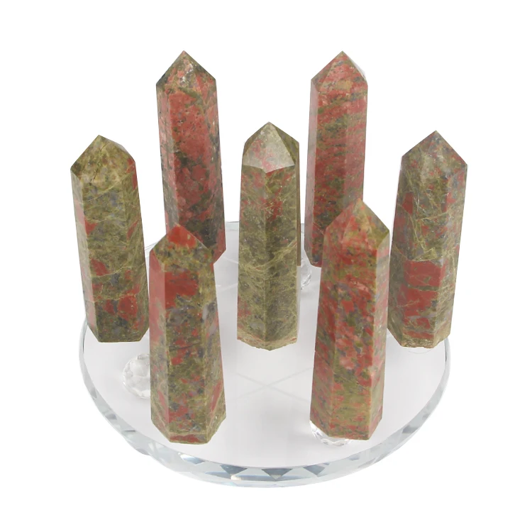 
The Most Popular seven star array flower emerald healing quartz crystal rod 