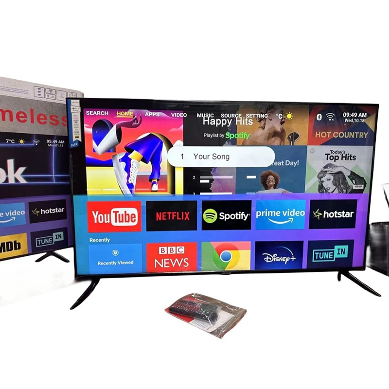 Accept Custom Oem 40 Inch Android Flat Screen Led Ultra Hd Television Smart Tv