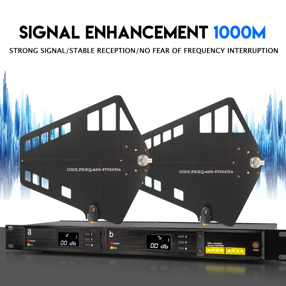 UA868 UA80-A2021 UHF Wideband Antenna Splitter 450-1000MHZ RF Signal Antena Directional BNC-BNC Coaxial Cables 16Grounps