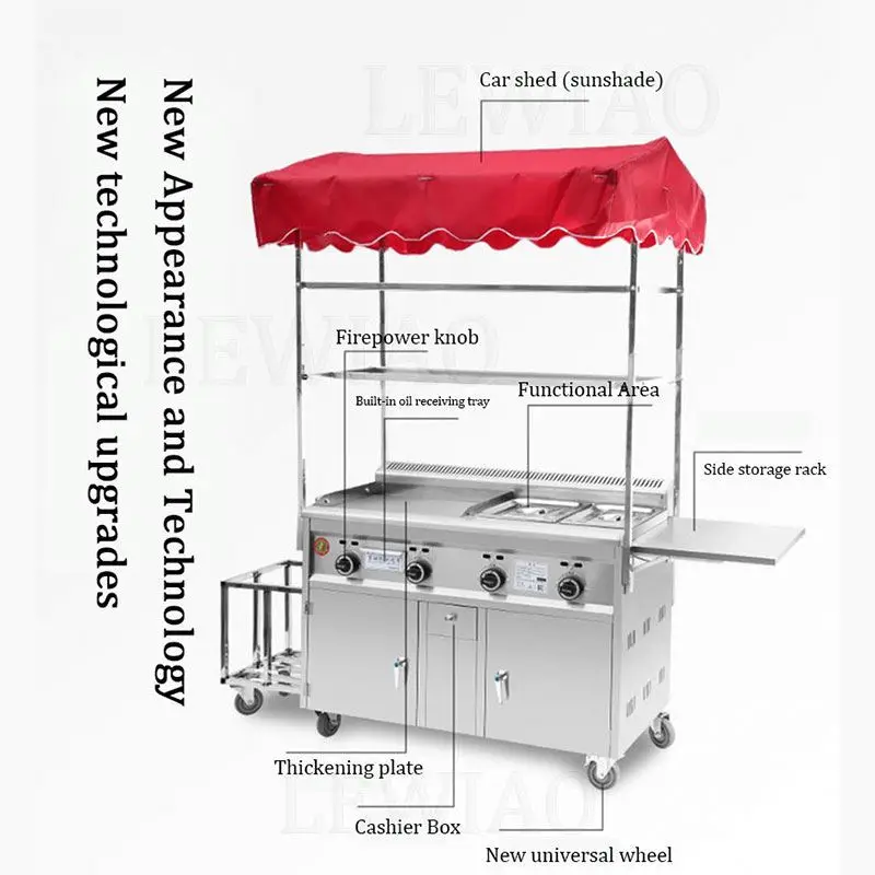 Mobile Camper Trailer Snack Food Truck Street Fast Catering Vending Cart Hot Dog Van With Ce Certification