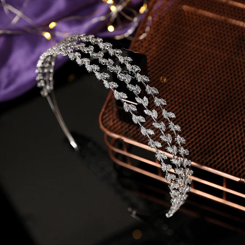 Hair Beads for Brides Crowns and Simple Tiaras Crystal Wedding Hair Accessories  Rhinestone Headpiece For Women BC6869