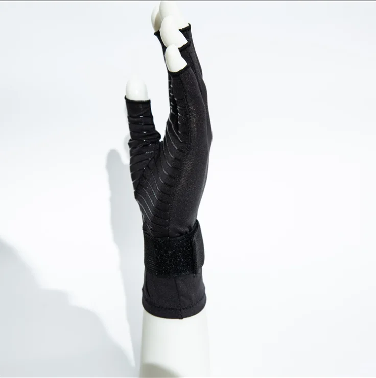 Daily nursing rehabilitation half - finger Therapeutic copper compression arthritis safety gloves