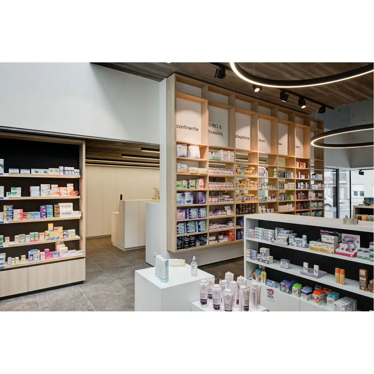 Medical Store Furniture Production Showcase Rack Custom Pharmacy drug display cabinet Customizable Pharmacy drug display rack