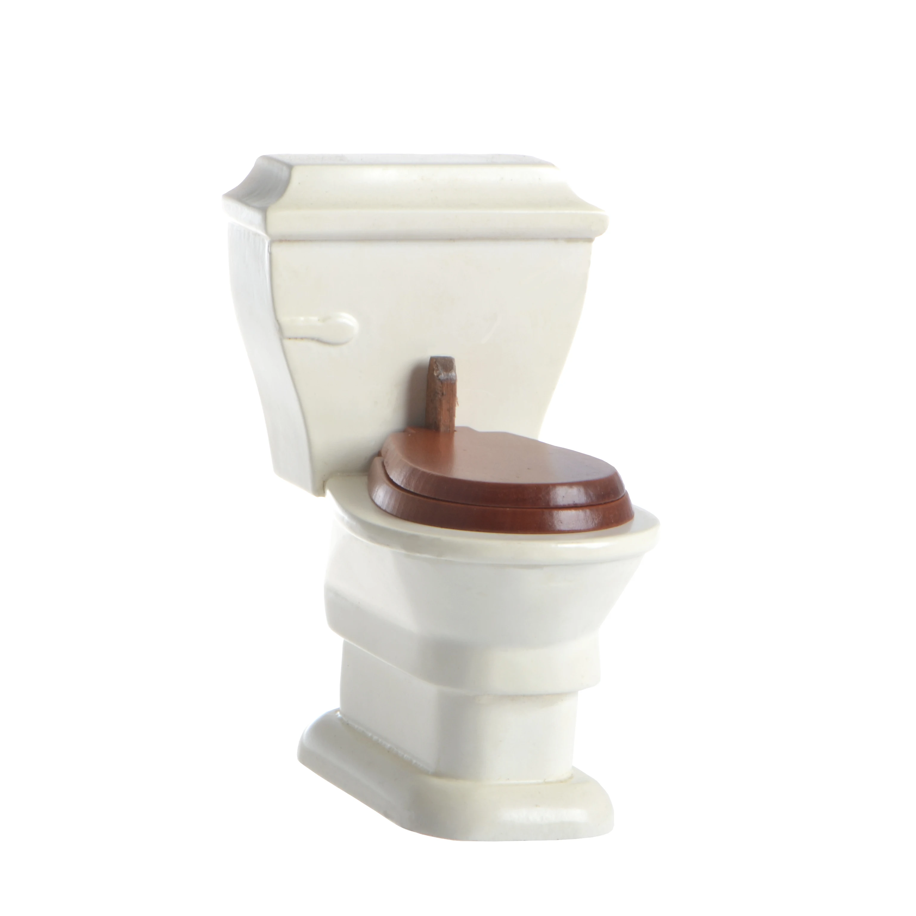 Dollhouse 1:12 Bathroom Scene Closestool Furniture Miniature Wooden Toilet Doll House Decor Toy