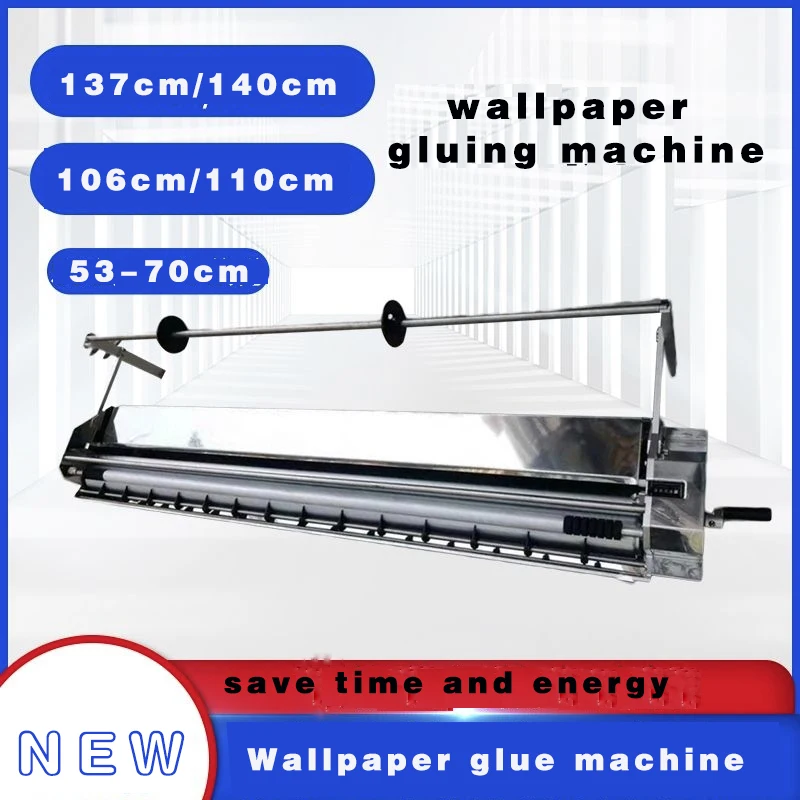 Hand Crank High Performance Portable Wallpaper Glue Machine Stainless steel body with folding bracket glue machine