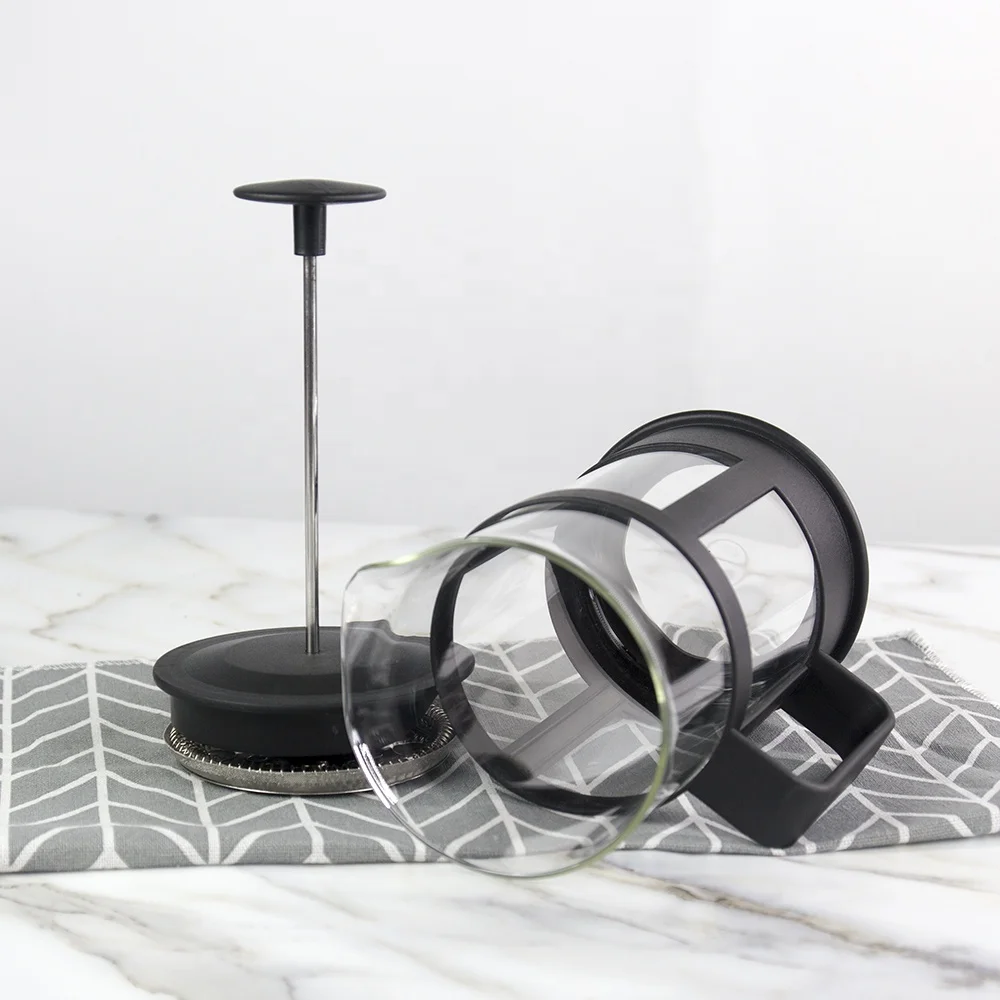 Factory Price Wholesale Polished Customized Logo Borosilicate glass  coffee press