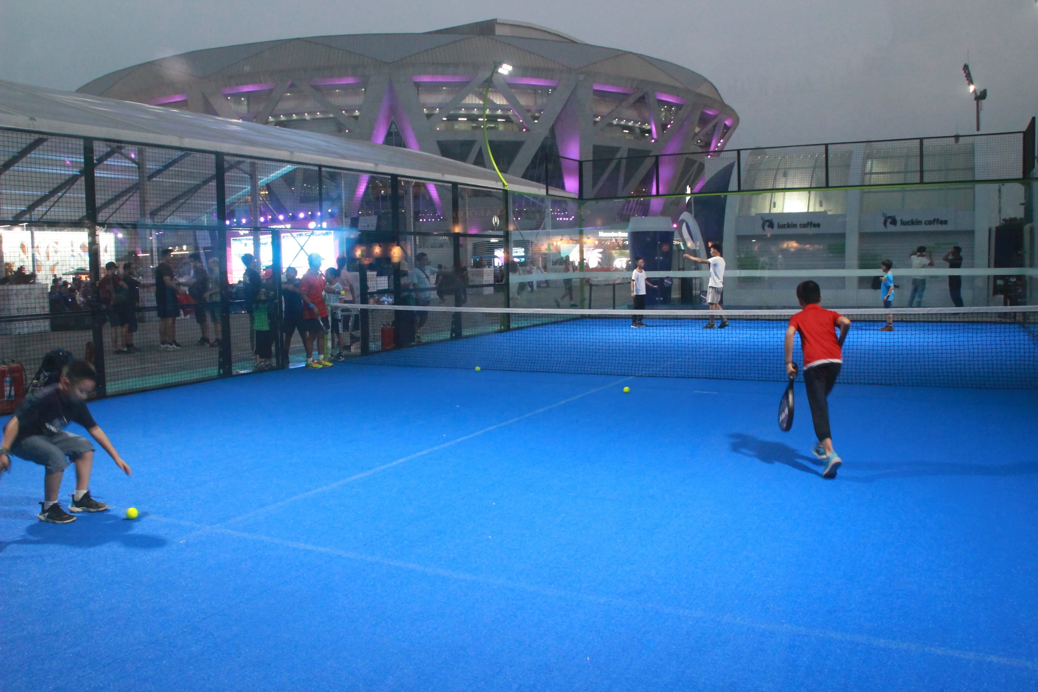 2022 Good Quality Custom Color Portable Paddle Tennis Panoramic Padel Court for Sale