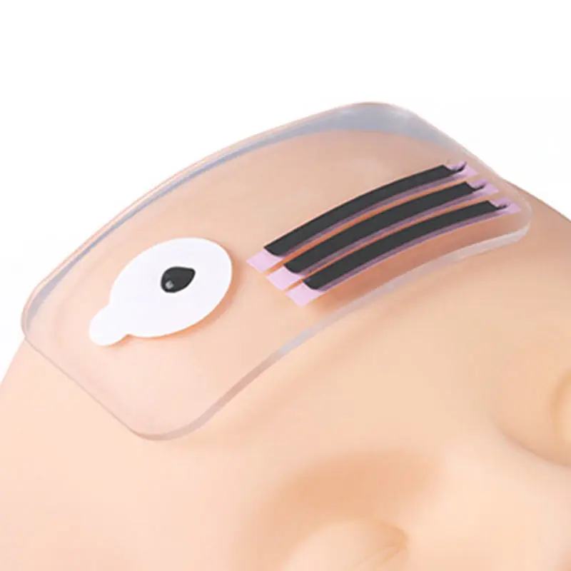 NAGARAKU Eyelash Extension Silicone Stand Pallet Pad Lash Tray Holder Tool Clear lash Holder Forehead sticker silica gel