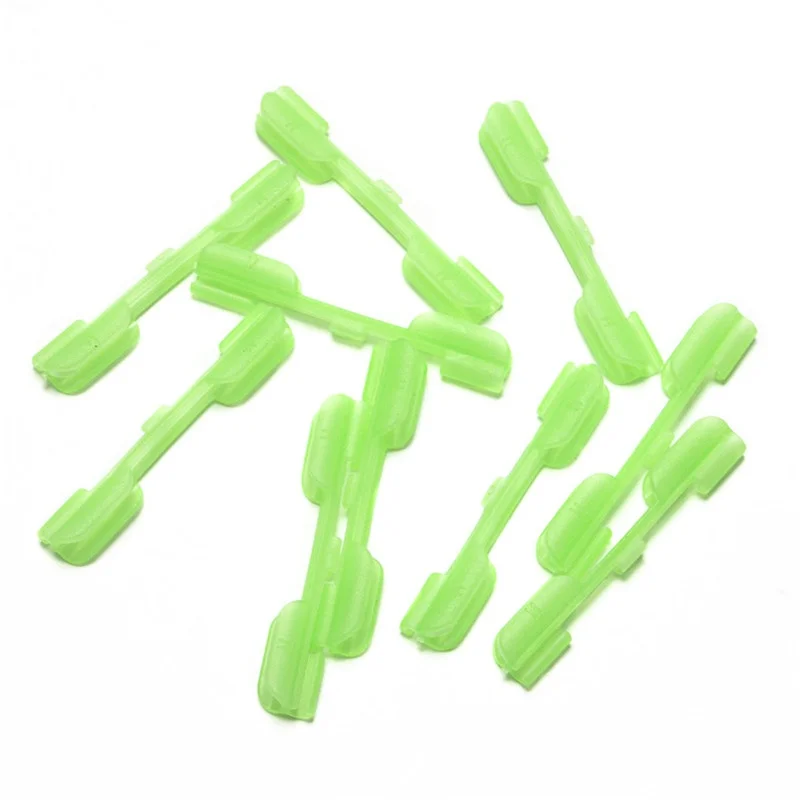 10pcs/set Night Fishing Rod Tip Light Holder Fishing Tackle Accessories Lure Clip Used On Fishing Rod For Chemical Light Stick