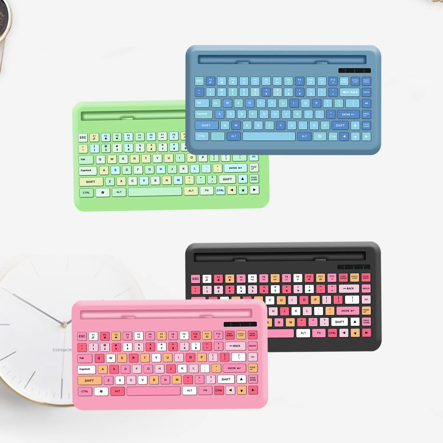 K7 Latest Multimedia Keyboard Wireless Rechargeable Mini Computer Slot Laptop Combo OEM Keyboard for tablet mobile