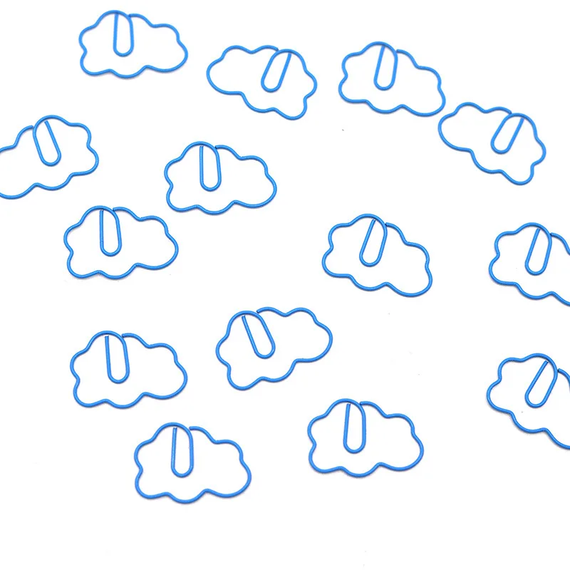 Sododo Metal White Cloud Paper Clip for Sorting Office Files Book Test Papers Other School Supplies