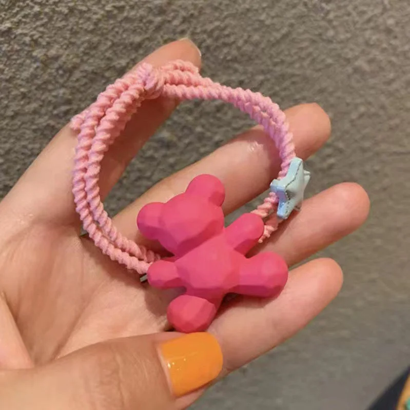 New arrival Korea Colorful Candy color bear star kinds elastic hair ties hair bobbles hair ropes