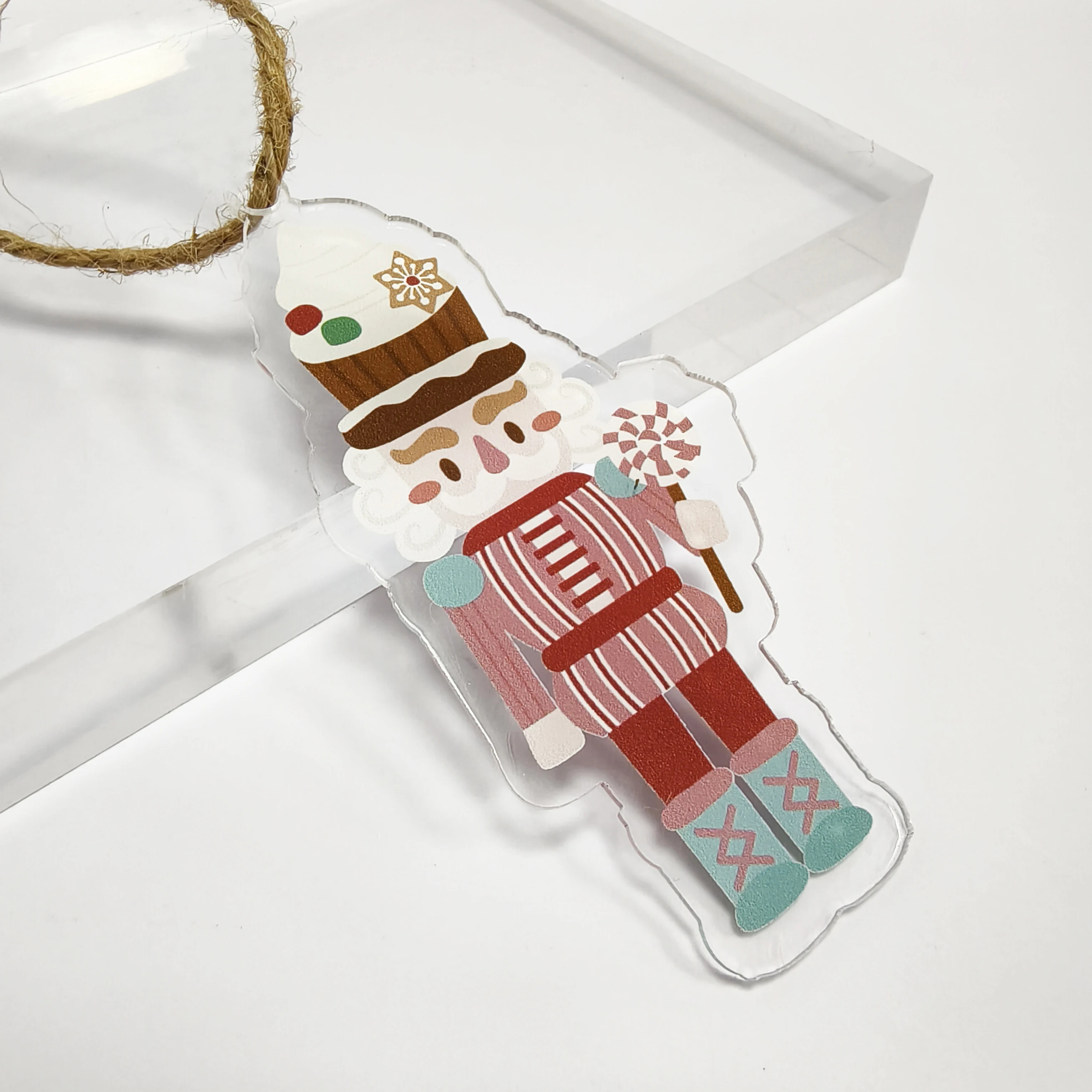 Custom Christmas Double-Sided UV Printed Acrylic Wall Art Decor for Home Party Table Festival Decoration