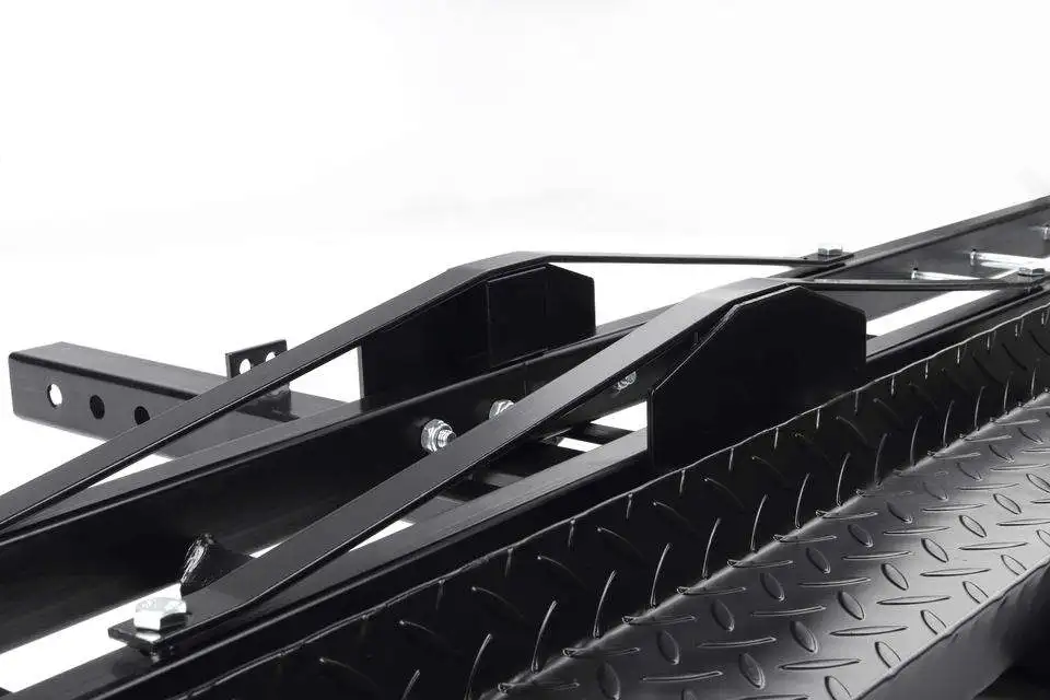 Steel 2 Arms 2 inch Towbar Hitch Mount Motorcycle Carrier Motorbike Rack with Ramp