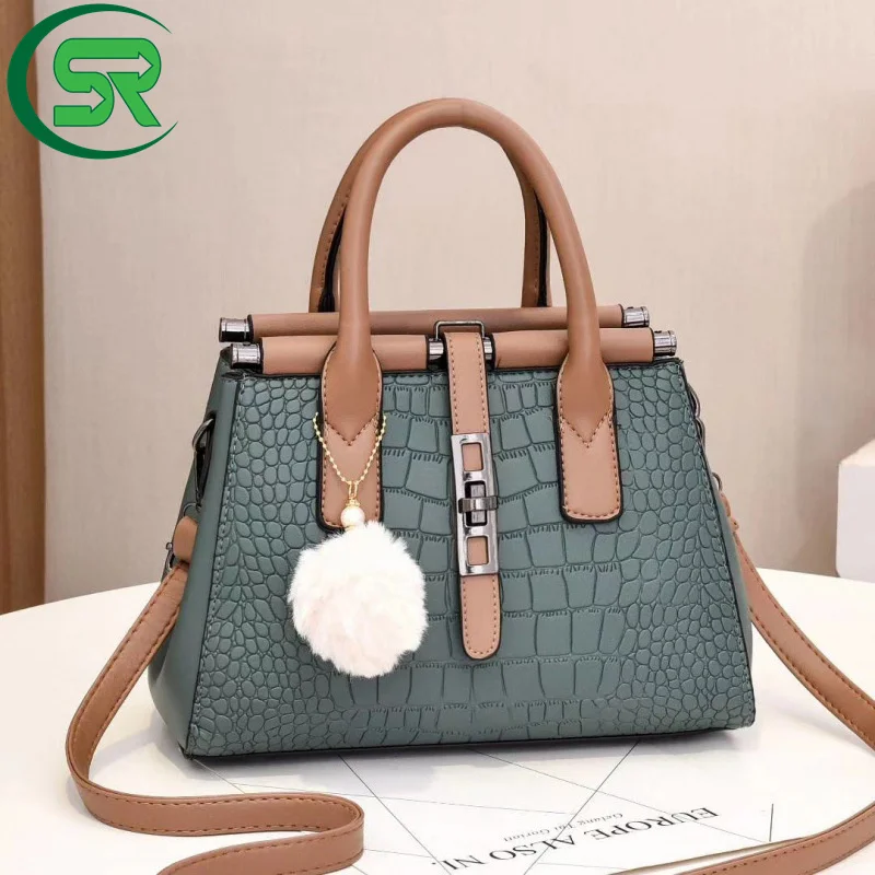 Guangzhou factory wholesale cheap leisure shoulder Messenger bag pu leather handbag