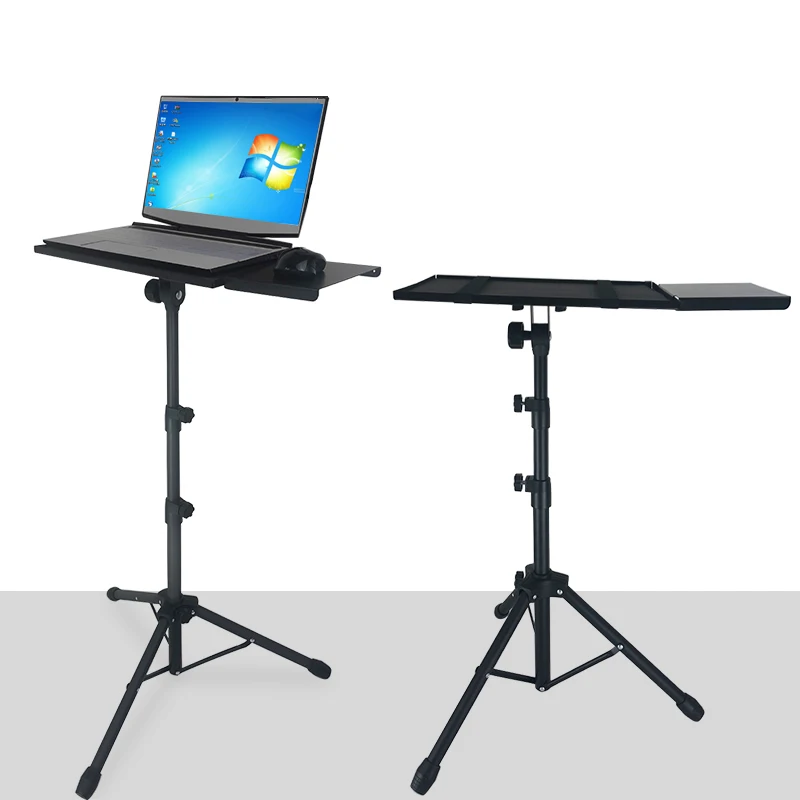 
Portable laptop stand collapsible t foldable tripod with mouse tray universal laptop projector tripod stand 