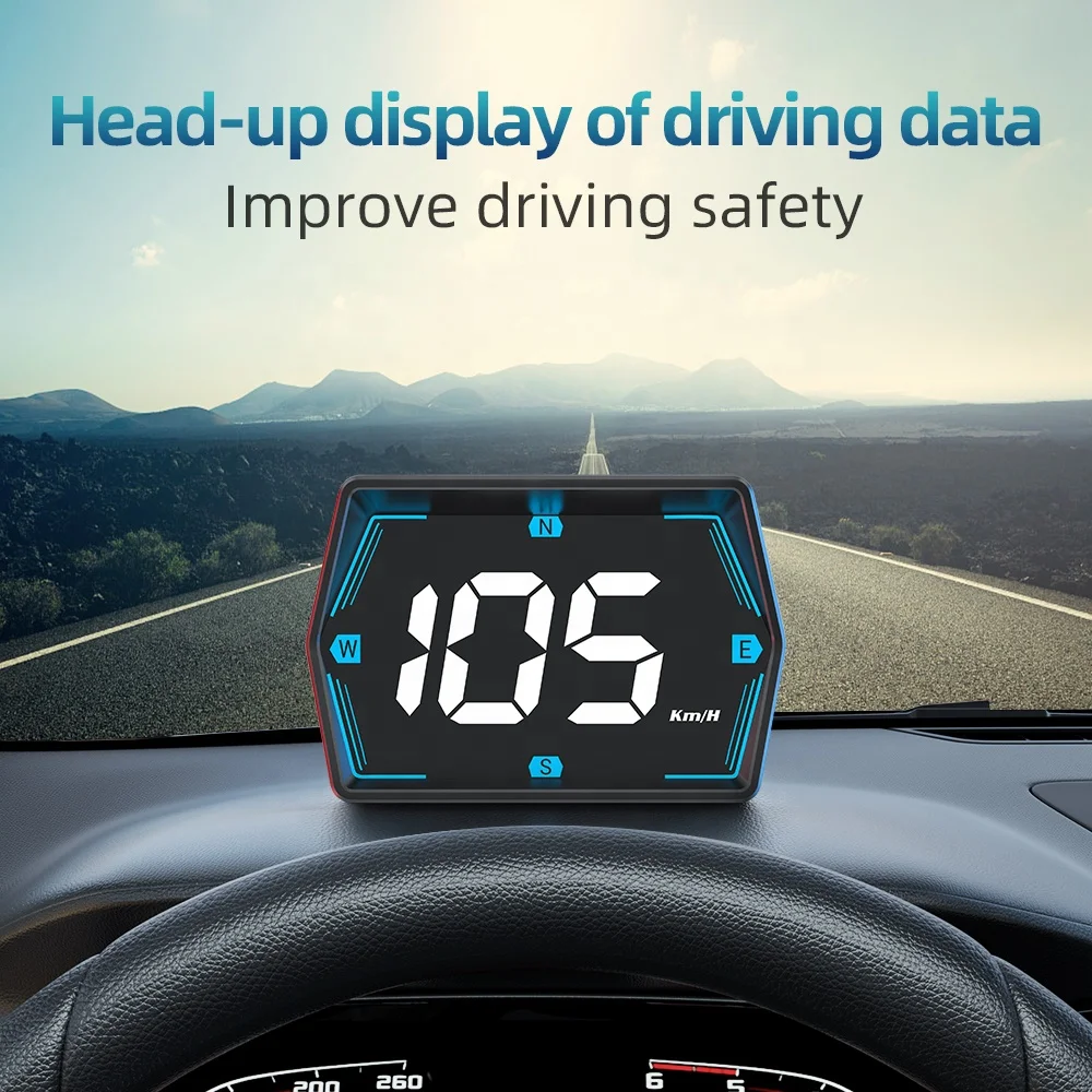 2024 GPS HUD G20 USB plug and play Speed alarm Head up displays hud GPS car speedometer