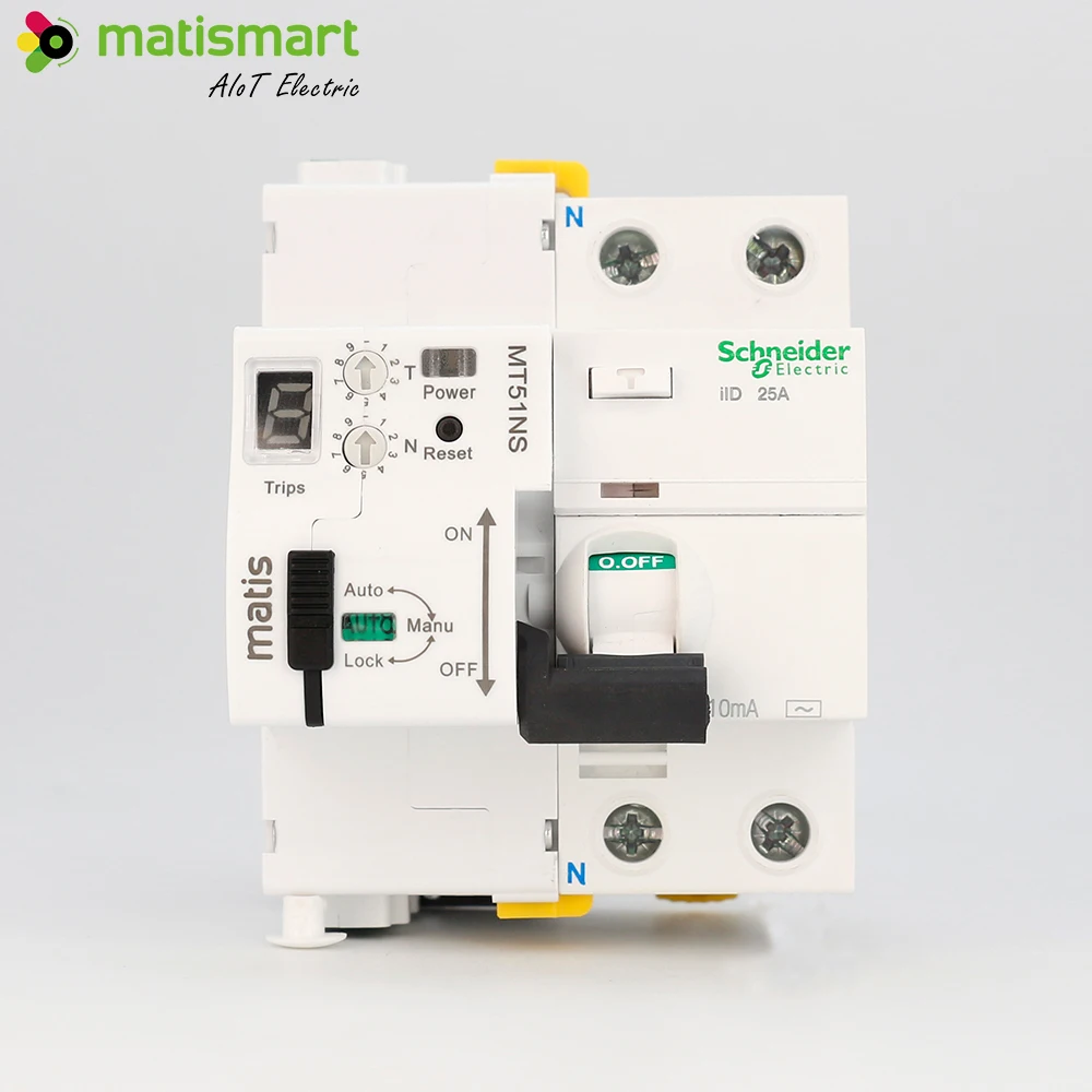 Trips 3 time delay 10s,60s,300 intelligent smart circuit breaker with RCCB