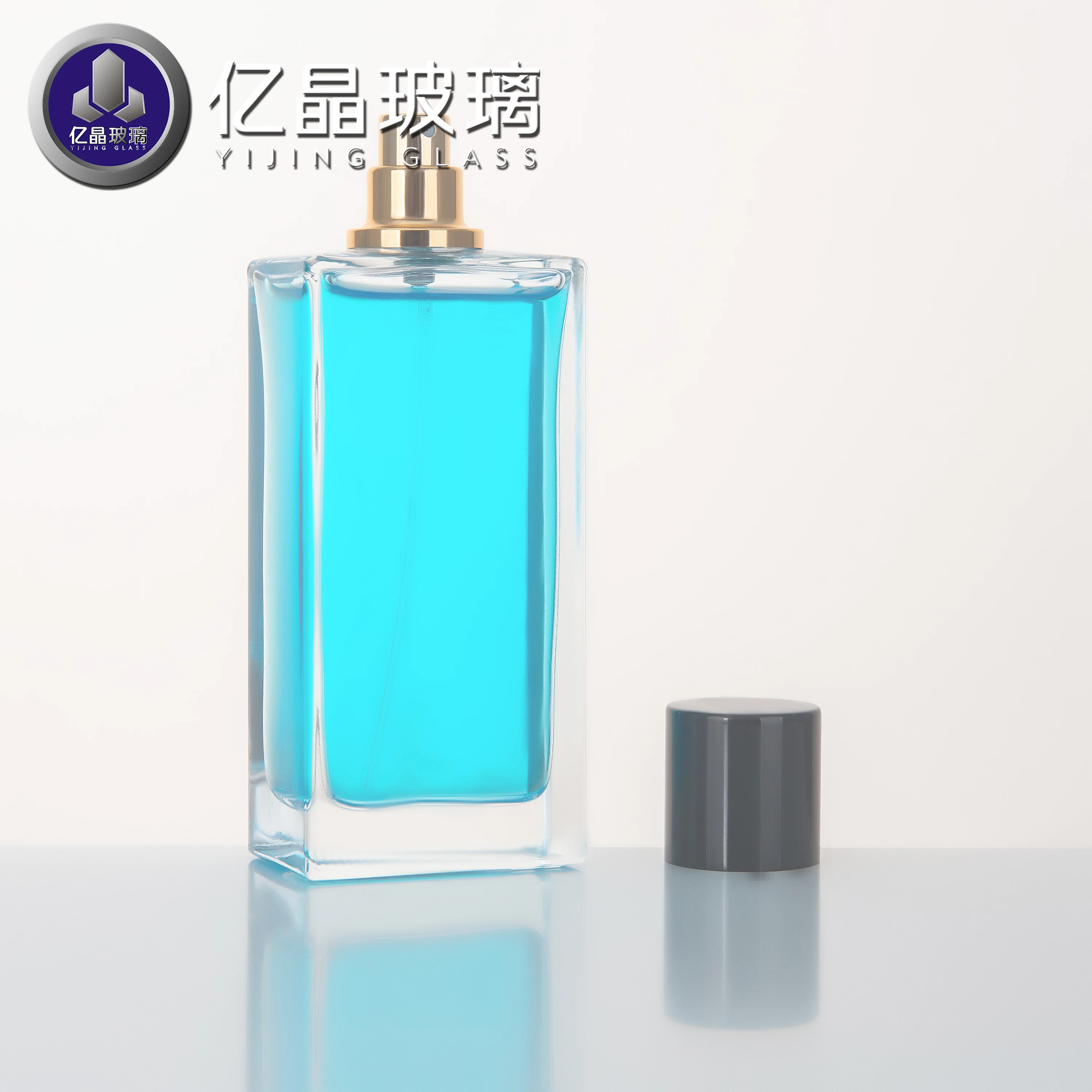 Wholesale perfume glass bottles cosmetic perfume glass packaging China export transparent frosted glass perfume bottles with lid