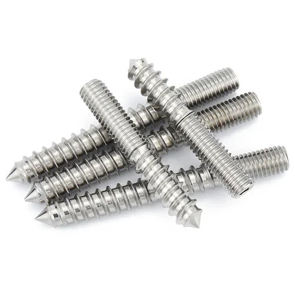 Stainless steel wood screw Woodworking Furniture Connector double end threaded Hanger Bolt