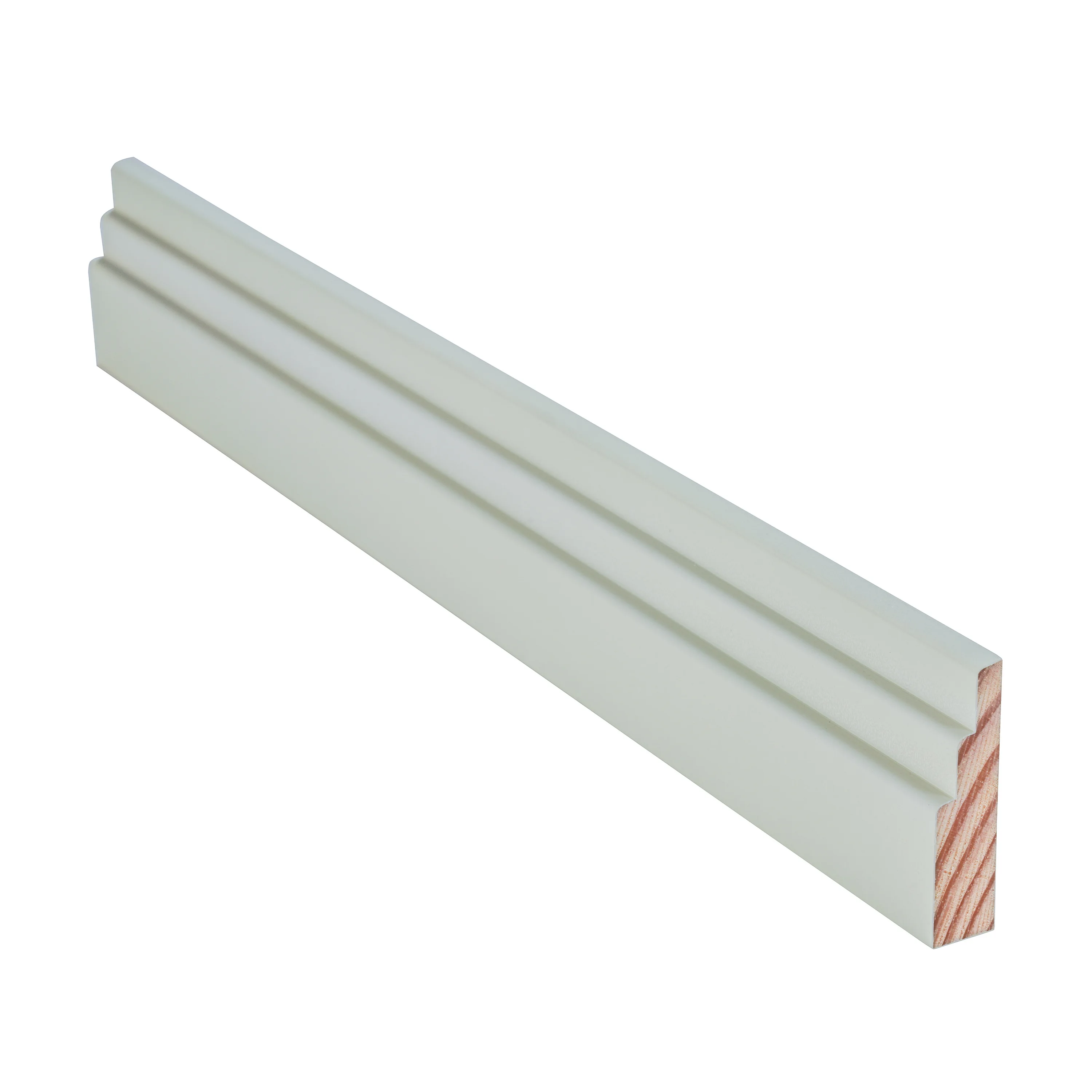 Modern grey Gesso Primed Finger Joint Pine LVL Wood Flooring Baseboard Skirting Door Window Casing Architrave Colonial Moulding