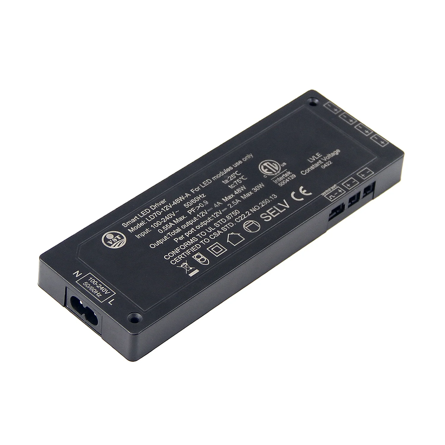 Smart Led Driver for Cabinet Lighting 12V 24V DC Multiple  Ports Constant Voltage Led Driver  LED Switching Power Supply