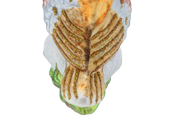 Bird Shape Christmas Glass Decoration Home New Year Window Scene with Tree Animal Pendant Singing Oriole