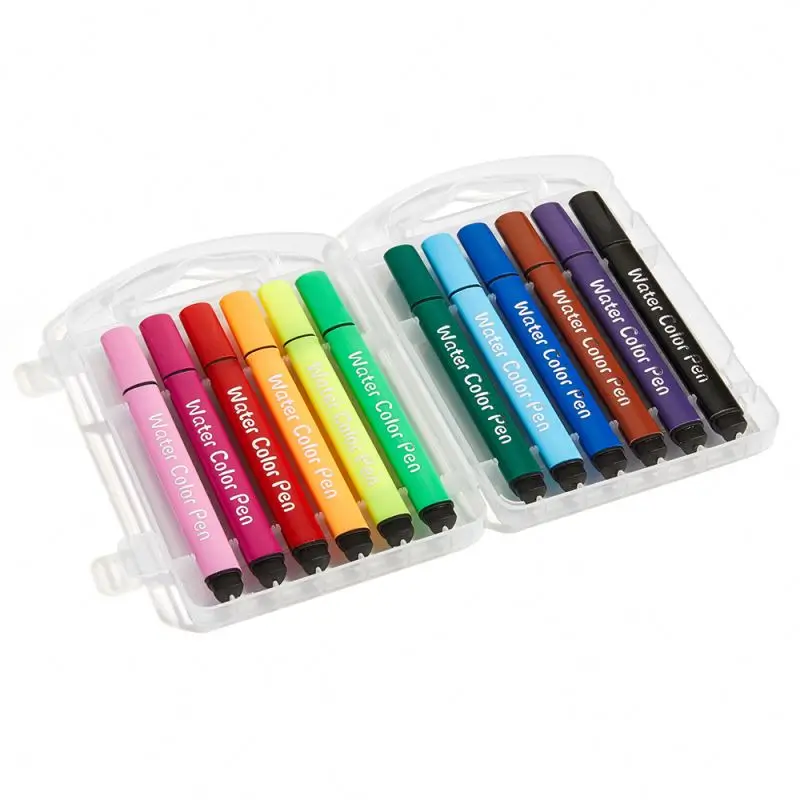 Custom High Quality Children 24 Color Paint Marker Set Wholesale Triangle Color Marker Pen