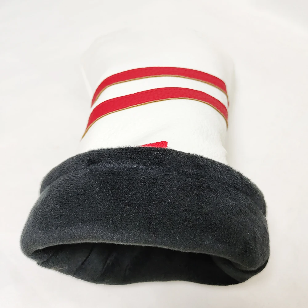 Black Vintage Leather Style 1 3 X H Golf Club Covers Driver Headcover for Hybrid Golf Clubs Fairway Woods